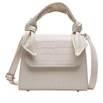 Stylish Day Wear Medium Sized Stone-grained Fashion Handbag in Black, blue Yellow or White