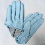 Genuine Soft Sheepskin Leather Short Half Palm Gloves in Gorgeous Colours - BELLADONNA