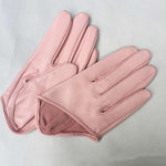 Genuine Soft Sheepskin Leather Short Half Palm Gloves in Gorgeous Colours - BELLADONNA