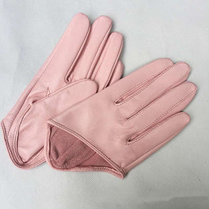 Genuine Soft Sheepskin Leather Short Half Palm Gloves in Gorgeous Colours - BELLADONNA