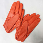 Genuine Soft Sheepskin Leather Short Half Palm Gloves in Gorgeous Colours - BELLADONNA