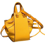 Genuine Leather Small Bucket Handbag with Shoulder Strap in 7 Gorgeous Colours