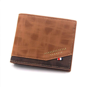 Trendy Masculine Design Quality PU Leather Men's Short Wallet in Two Styles and Assorted Colour Variants