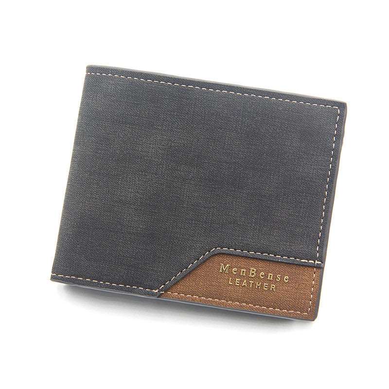 Trendy Masculine Design Quality PU Leather Men's Short Wallet in Two Styles and Assorted Colour Variants