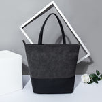 Eye Catching Dual Tone Leather Messenger Tote Handbag in Black, Brown and 3 more Colours