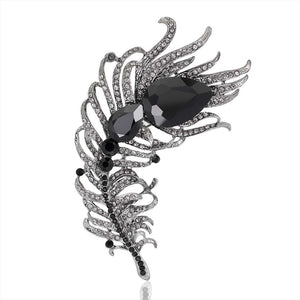 Buy Rhinestone Embellished & Diamante - Peacock Feather Design