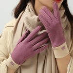 Women's Winter New Dralon Fleece-lined Touch Screen Gloves in Six Beautiful Colours - BELLADONNA