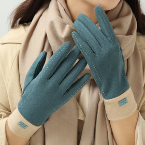 Women's Winter New Dralon Fleece-lined Touch Screen Gloves in Six Beautiful Colours - BELLADONNA