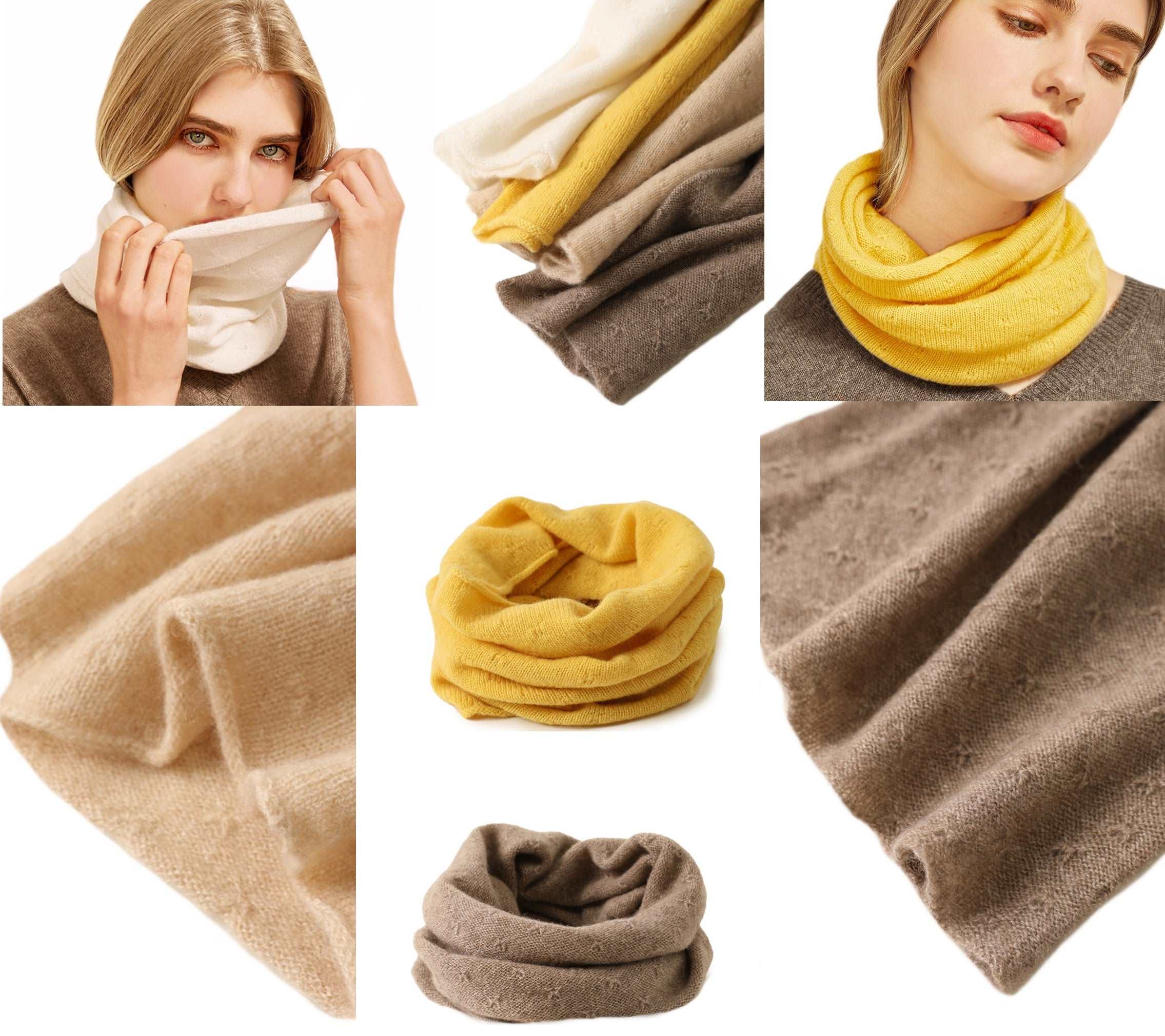 Delicate Cashmere Knit Scarf For Women - BELLADONNA