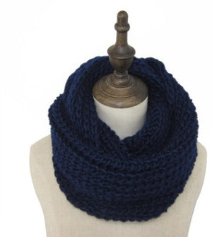 Winter Warm Knitted Snood Scarf In  an Assortment of Exquisite Colours - BELLADONNA