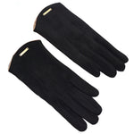 Stylish Women's Warm Inner Fleece Suede Gloves in Six Colours - BELLADONNA