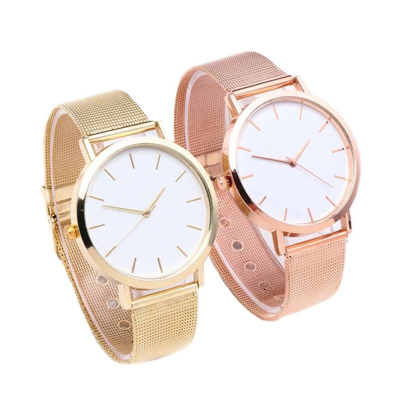 Women's Quartz Watch with Stainless Steel Band in Gold, Rose Gold, Silver and Black - BELLADONNA