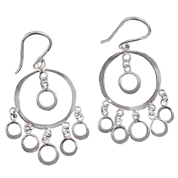 Dainty Chandelier Solid .925 Sterling Silver Earrings