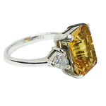 Genuine Madeira Cognac Citrine Solid .925 Sterling Silver Ring Size 6 / M - BELLADONNA