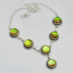 Handmade Rainbow Mystic Fire Topaz Gemstone .925 Sterling Silver Necklace and Earrings Set (Copy)