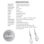 Natural Herkimer Diamond Gemstone Solid .925 Sterling Silver Drop Dangle Earrings