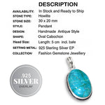 Natural Howlite Gemstone 925 Sterling Silver Fashion Pendant