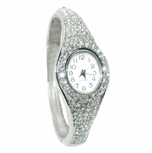 Exquisite Full Diamanté Bracelet Watch in Silver or Rose Gold - BELLADONNA