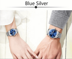 Couples Matching Stainless Steel Genuine Quartz Watch with Butterfly Clasp in Assorted Colour Variants - BELLADONNA