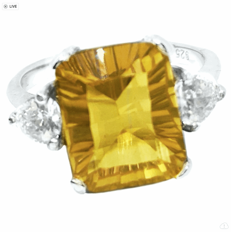 Genuine Madeira Cognac Citrine Solid .925 Sterling Silver Ring Size 6 / M - BELLADONNA