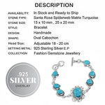 Handmade Santè Rosa Turquoise Gemstone .925 Silver Fashion Bracelet