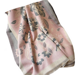 Ladies Elegant Warm Floral Jacquard Cashmere Scarf or Shawl - BELLADONNA