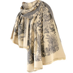 Ultra Luxurious Thick Warm Double-Sided Print and Colour Cashmere Scarf Shawl in Assorted Colours - BELLADONNA