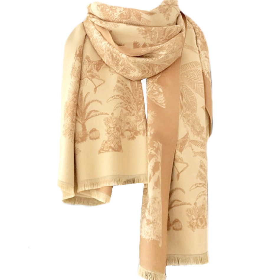 Ultra Luxurious Thick Warm Double-Sided Print and Colour Cashmere Scarf Shawl in Assorted Colours - BELLADONNA