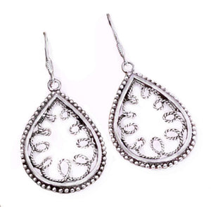 7.69 grams Indonesian Bali Java Solid .925 Sterling Silver Earrings