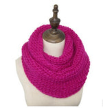 Winter Warm Knitted Snood Scarf In  an Assortment of Exquisite Colours - BELLADONNA