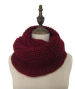 Winter Warm Knitted Snood Scarf In  an Assortment of Exquisite Colours - BELLADONNA