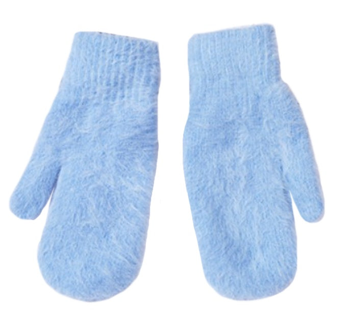 Women's Winter Angora Wool Mittens - BELLADONNA