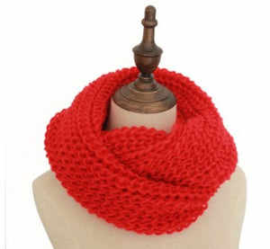 Winter Warm Knitted Snood Scarf In  an Assortment of Exquisite Colours - BELLADONNA