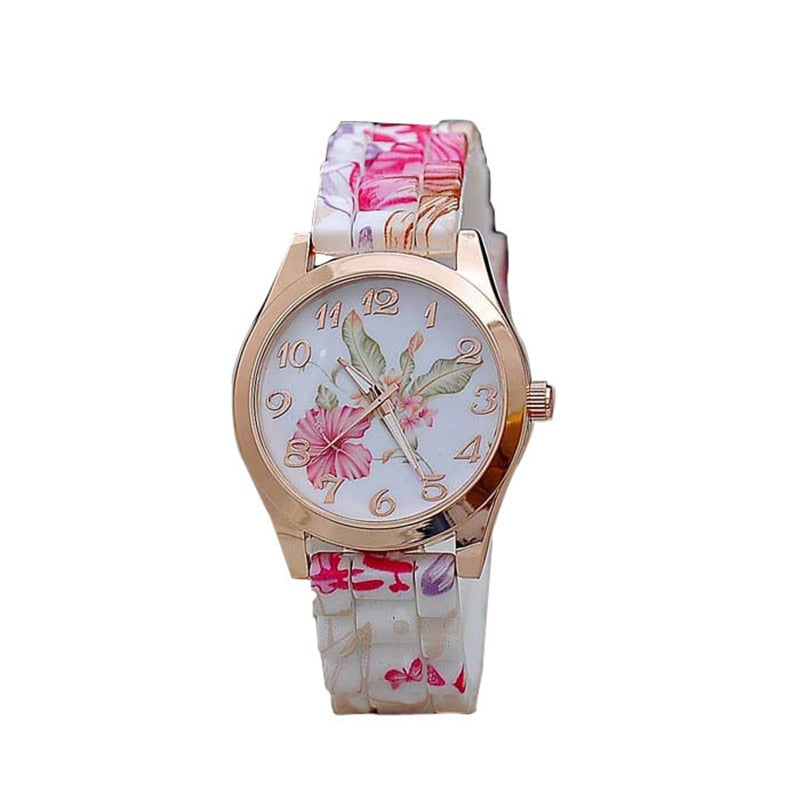 Ladies Student Floral Fashion Printed Quartz Watch - BELLADONNA