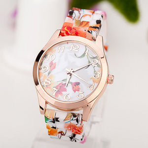 Ladies Student Floral Fashion Printed Quartz Watch - BELLADONNA