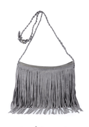 Women's Leather Velvet Matte Tassel Handbag in 5 colour Variants - BELLADONNA