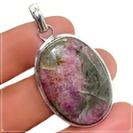 Natural Ruby Ruby Crystal Gemstone .925 Sterling Silver Pendant - BELLADONNA