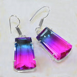 Bi-Colour Tourmaline Gemstone .925 Silver Earrings - BELLADONNA