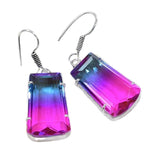 Bi-Colour Tourmaline Gemstone .925 Silver Earrings - BELLADONNA