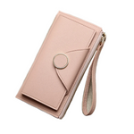 Women's Two Fold Double Section Long Wallet in Gorgeous Colours - BELLADONNA