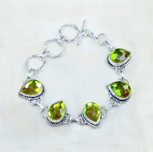 Stunning Rainbow Topaz Gemstone .925 Silver Bracelet - BELLADONNA